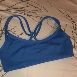 Sky blue lululemon strappy sports bra